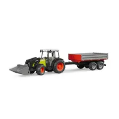 BRUDER - TRACTOR CLAAS 267F CON CARGADOR Y REMOLQUE 1.16