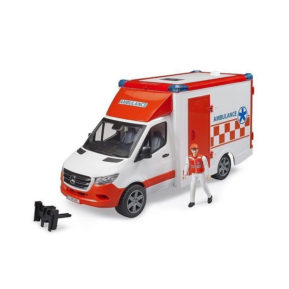 BRUDER - AMBULANCIA MERCEDES-BENZ SPRINTER CON PARAMEDICO 1.16