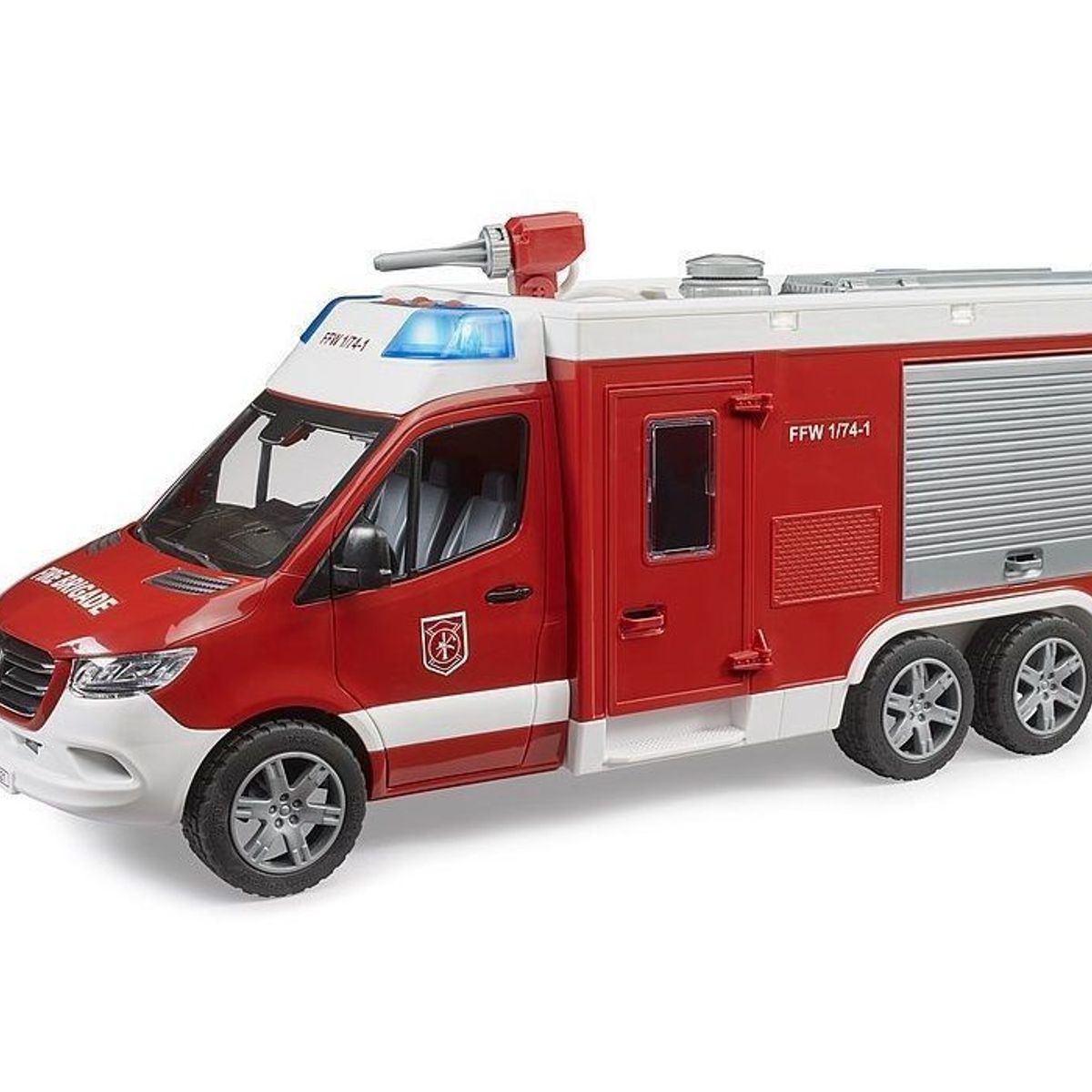 BRUDER - FURGON MERCEDES-BENZ SPRINTER BOMBEROS CON LUCES Y SONIDO 1.16