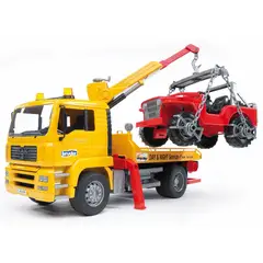 BRUDER - CAMION MAN TGA 41.440 CON GRUA REMOLQUE Y JEEP 1.16