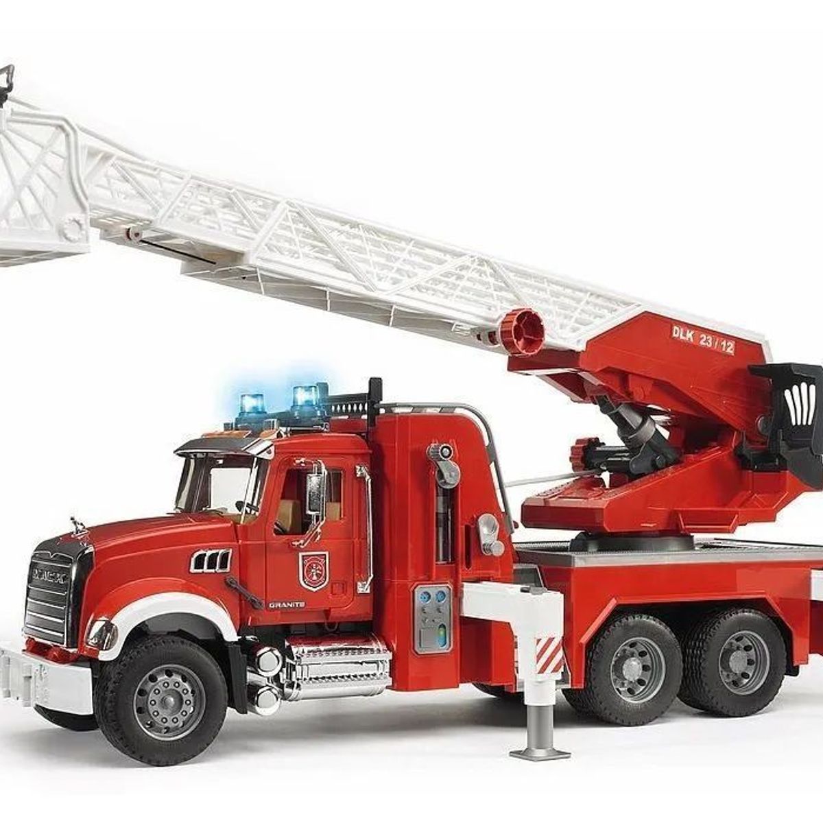 BRUDER - CAMION MACK GRANITE 6x4 BOMBEROS CON GRUA ESCALA 1.16