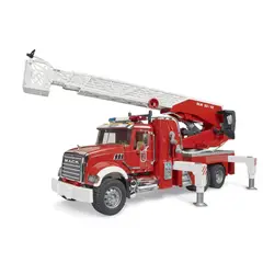 BRUDER - CAMION MACK GRANITE 6x4 BOMBEROS CON GRUA ESCALA 1.16
