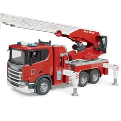 BRUDER - CAMION SCANIA 560R A 6x4 BOMBEROS COMPLETO 1.16