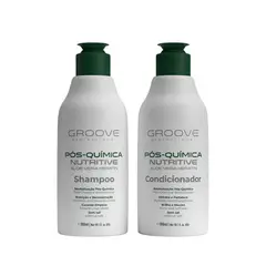 GROOVE PROFESIONAL - Set Shampoo + Acondicionador Post Química Aloe Vera Keratin Groove 300 Ml