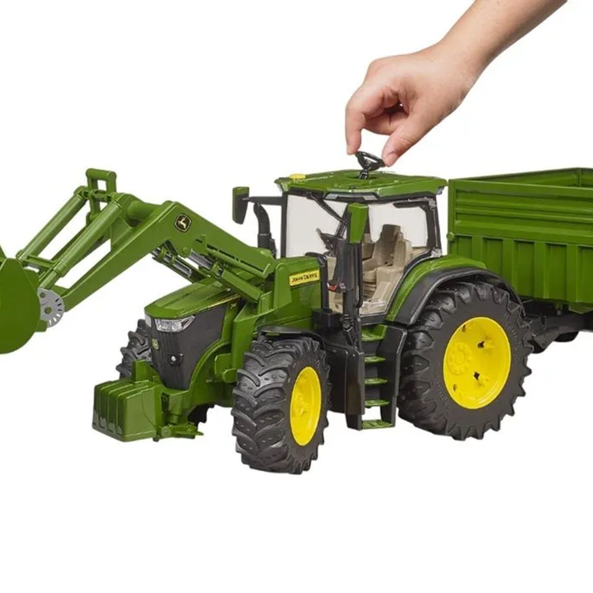 BRUDER - TRACTOR JOHN DEERE 7R 350 CON COLOSO 1.16
