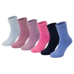 LOOK SHOP - Pack 6 Pares Calcetas De Lana, Térmicas Invierno Premium Mujer 1930