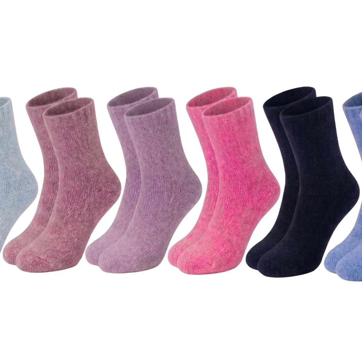 LOOK SHOP - Pack 6 Pares Calcetas De Lana, Térmicas Invierno Premium Mujer 1930
