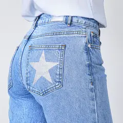 RAINDOOR - Pantalón Estrella Brillos Blue