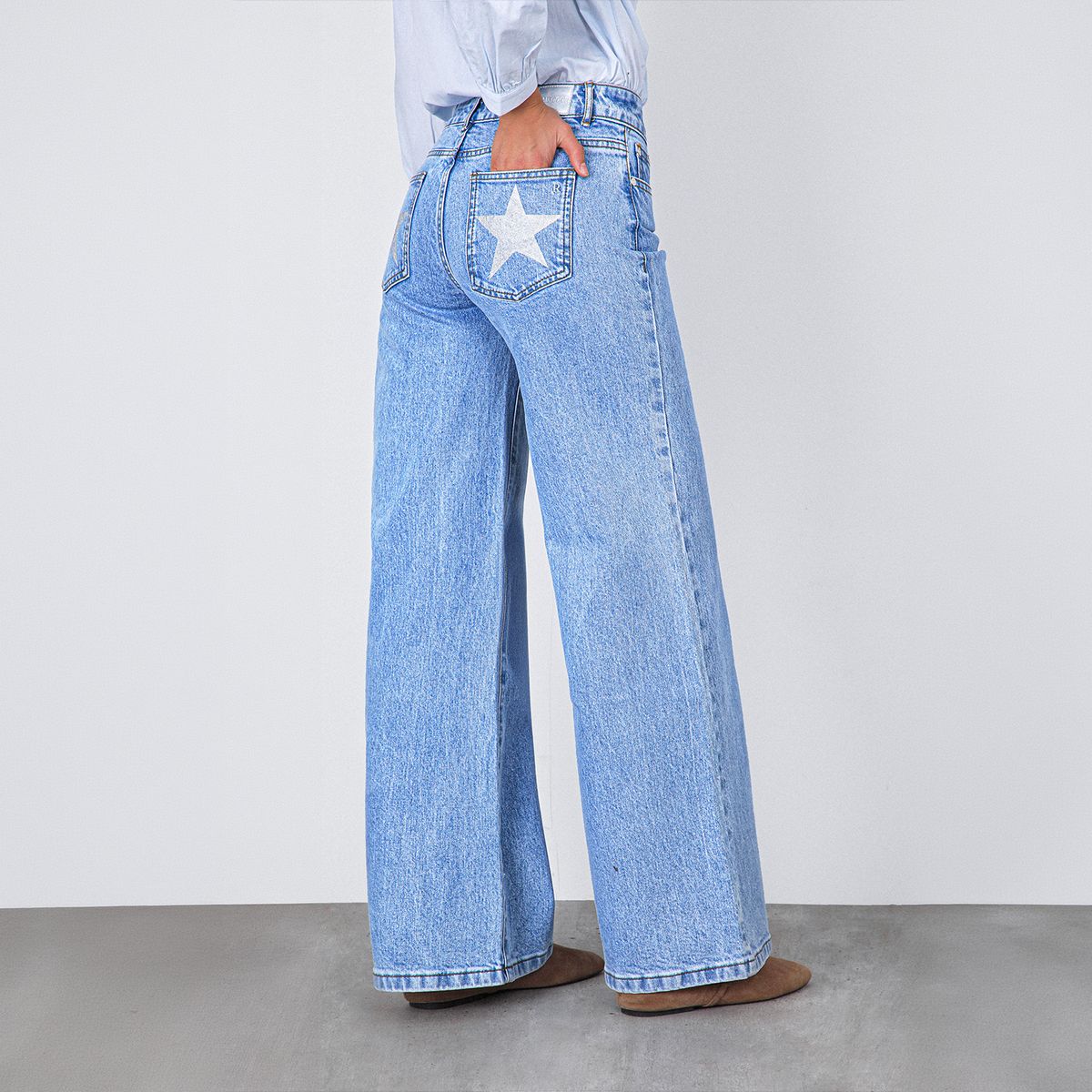 RAINDOOR - Pantalón Estrella Brillos Blue