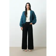 VELEZ - Vélez Cardigan Tejido Mujer Luzia Azul Aguamarina