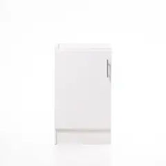 MOBELTEK - Base de Cocina de 1 Puerta 40 cm Blanca Izquierda