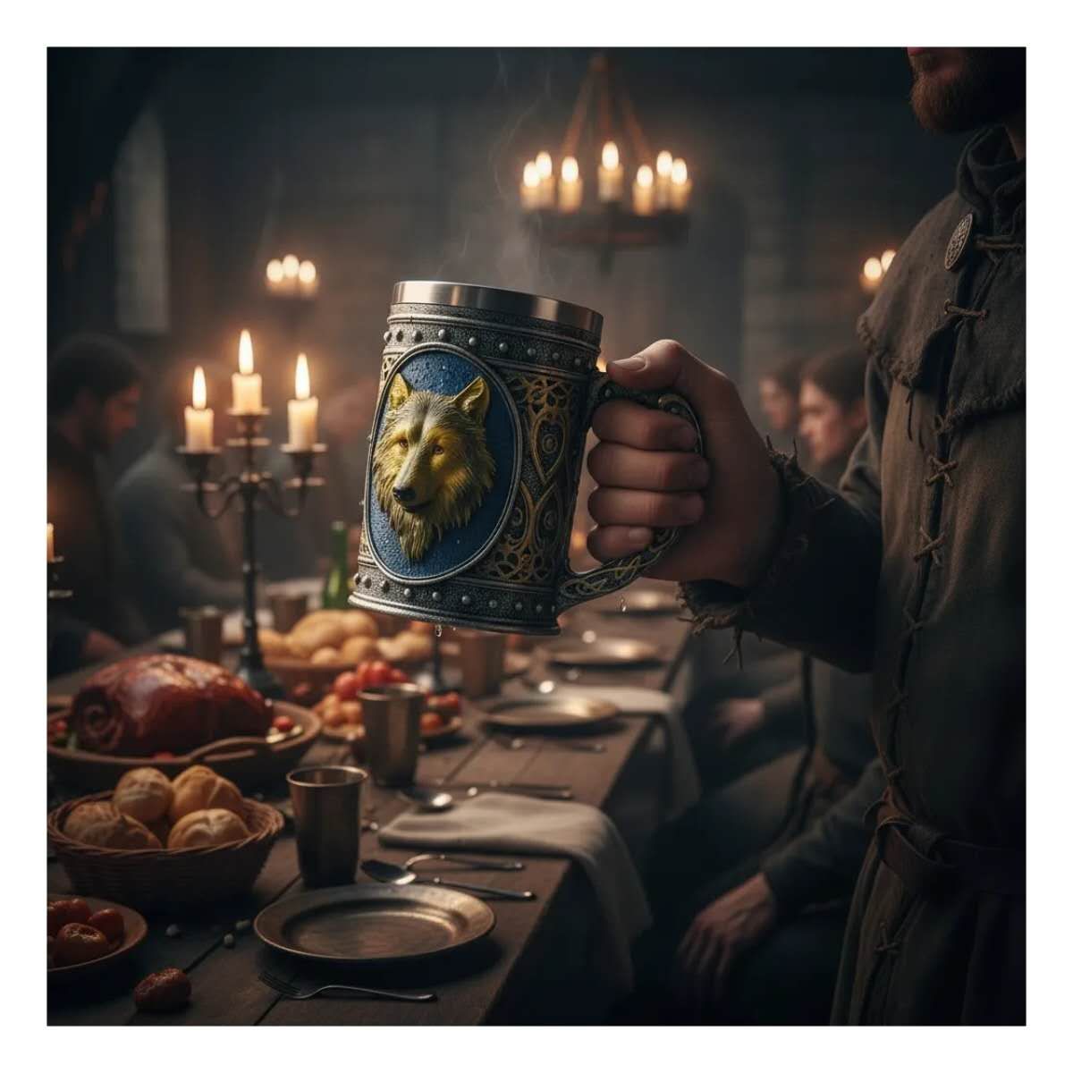 GENERICO - Taza Tazon Lobo Stark Game Of Thrones Mug 600ml G96