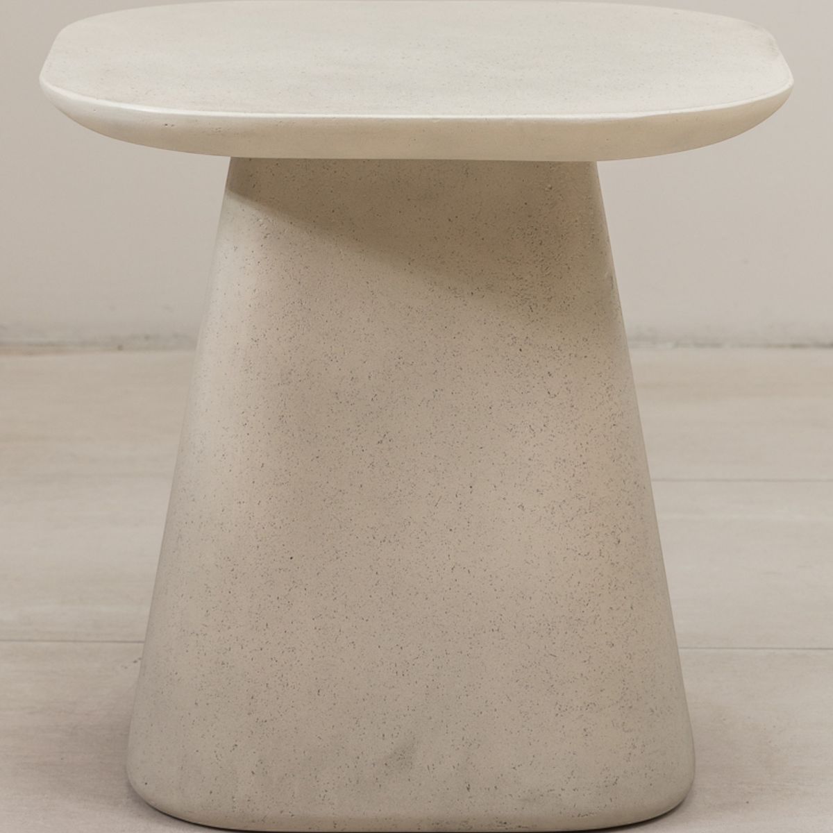 AMOBLE - Mesa Lateral Saray Blanco Fibrocemento Amoble