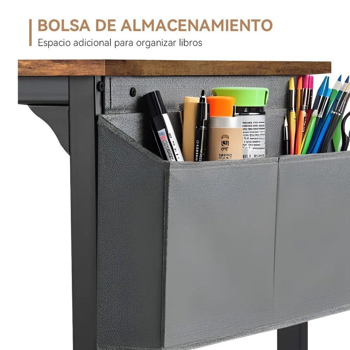 VIDITA - Escritorio Ciriaca 100cm Con Bolsillo Gancho Lateral Vintage