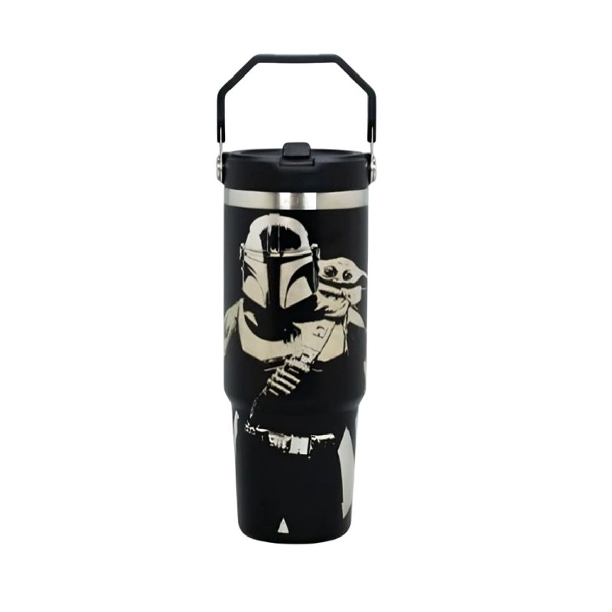 STAR WARS - BOTELLA INSULADA CON MANGO 85O ML BLACK SW 1