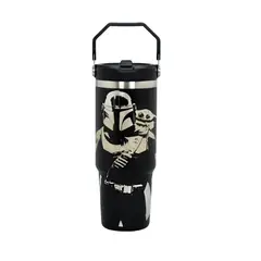 STAR WARS - BOTELLA INSULADA CON MANGO 85O ML BLACK SW 1