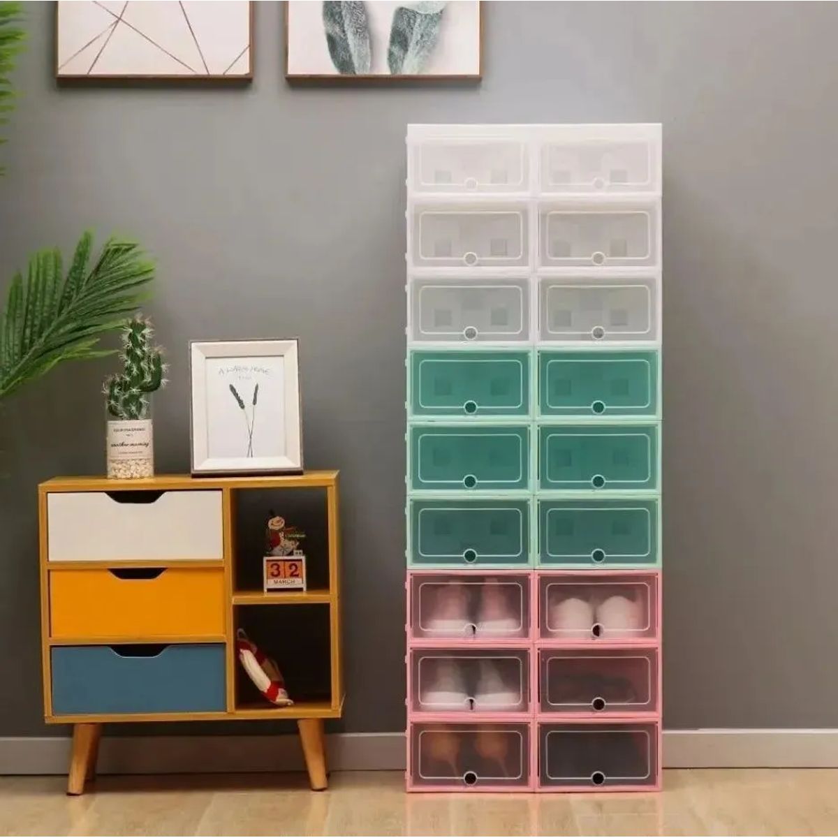 GENERICO - Cajas Organizadores De Zapatos Pack Con 10 Unidades