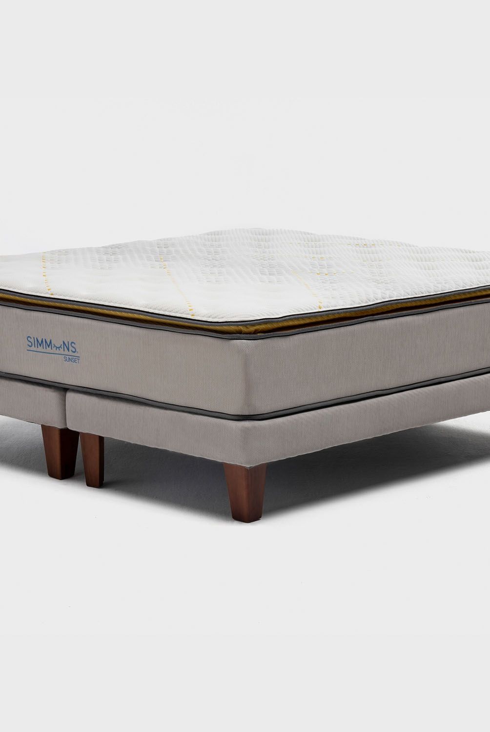 SIMMONS - Cama Europea 2 Plazas Sunset Simmons 150 x 200 Cm Base Dividida