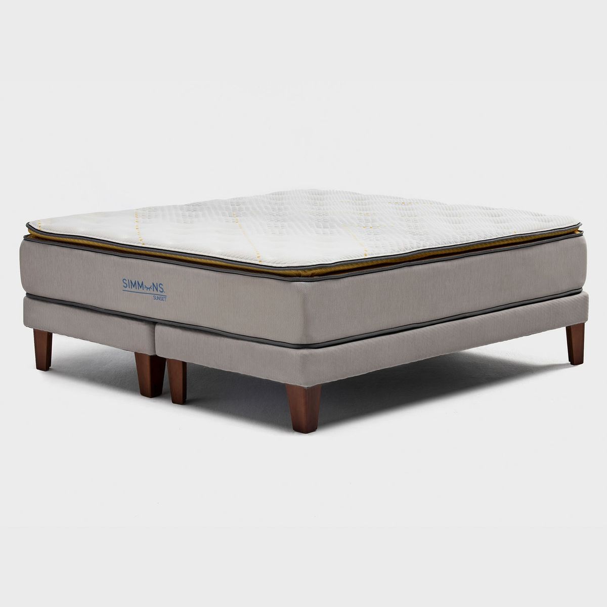 SIMMONS - Cama Europea 2 Plazas Sunset Simmons 150 x 200 Cm Base Dividida