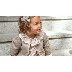 DADATI - Chaqueta de bebé niña acolchada en verde con bolsillos