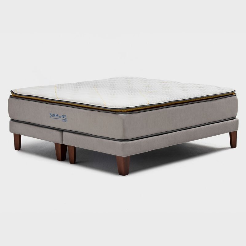 SIMMONS - Cama Europea King Sunset Simmons 180 x 200 Cm Base Dividida