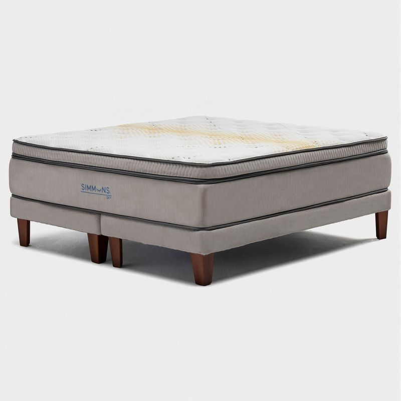 SIMMONS - Cama Europea 2 Plazas Sky Simmons 150 x 200 Cm Base Dividida
