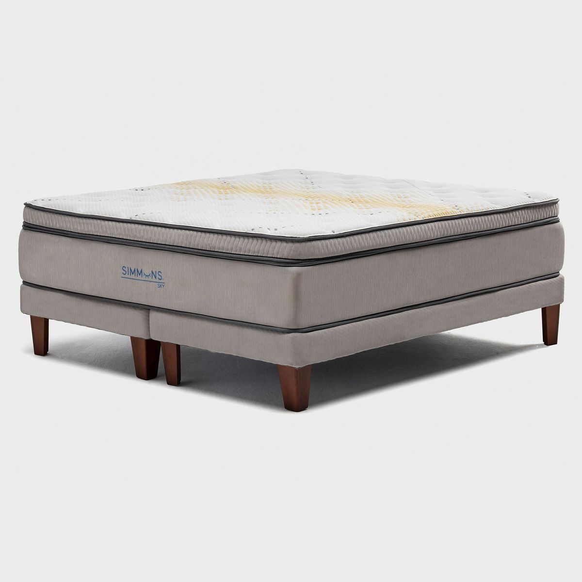 SIMMONS - Cama Europea King Sky Simmons 180 x 200 Cm Base Dividida