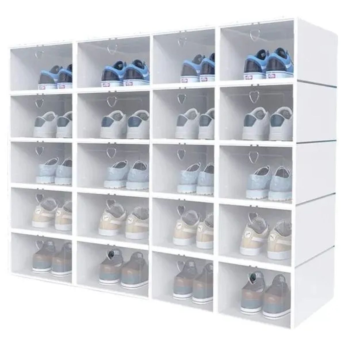 GENERICO - Cajas Organizadores De Zapatos Pack Con 12 Unidades