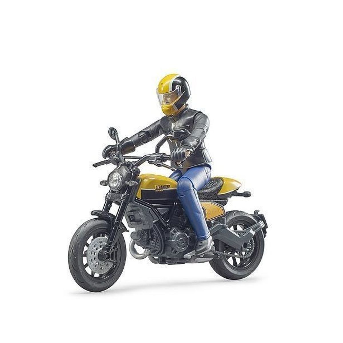 BRUDER - MOTO DUCATI SCRAMBLER CON PILOTO 1.16