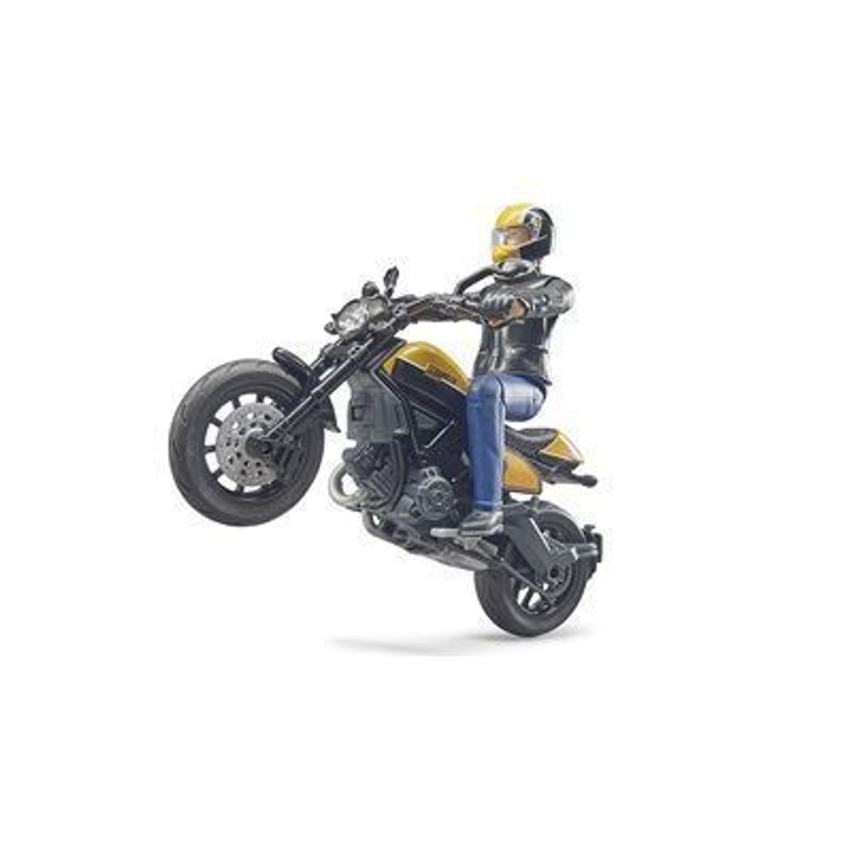 BRUDER - MOTO DUCATI SCRAMBLER CON PILOTO 1.16