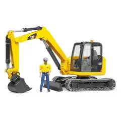 BRUDER - MINI EXCAVADORA CATERPILLAR CON OPERARIO 1.16