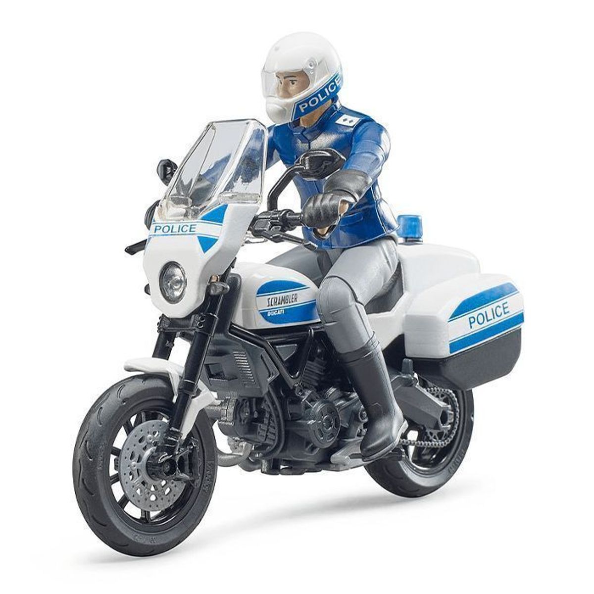 BRUDER - POLICIA EN MOTO DUCATI SCRAMBLER 1.16