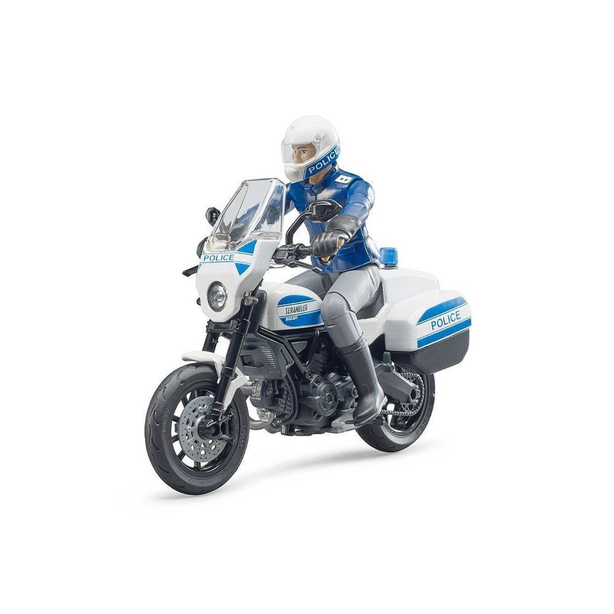 BRUDER - POLICIA EN MOTO DUCATI SCRAMBLER 1.16