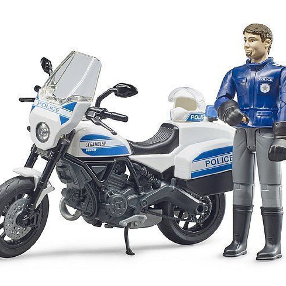 BRUDER - POLICIA EN MOTO DUCATI SCRAMBLER 1.16