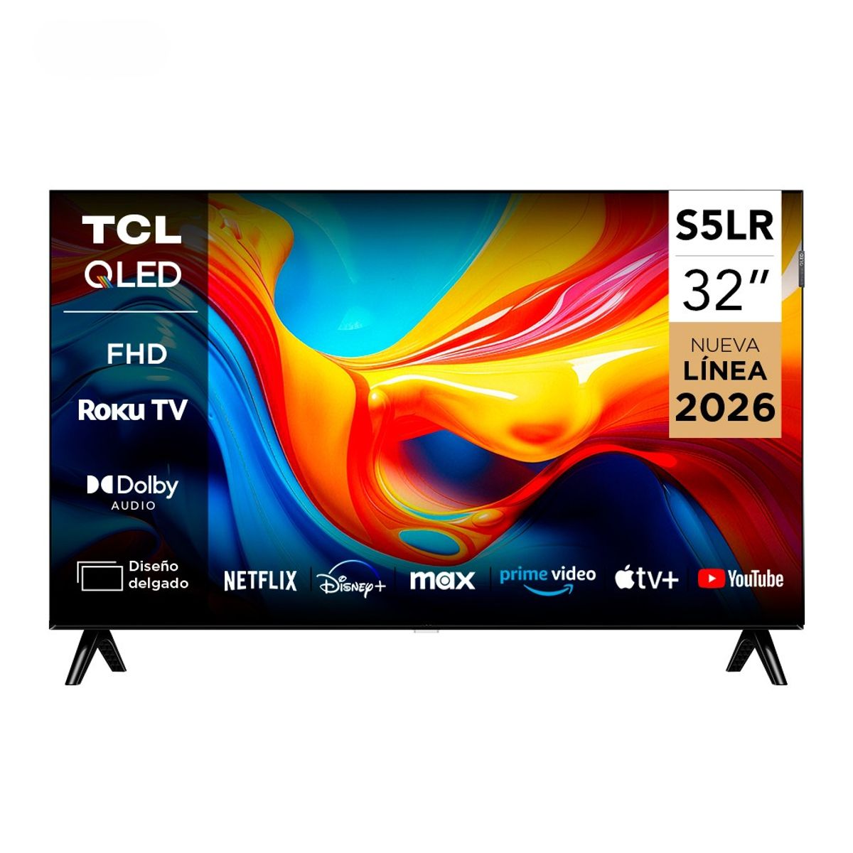 TCL - Smart TV TCL Roku TV 32" QLED FHD S5LR