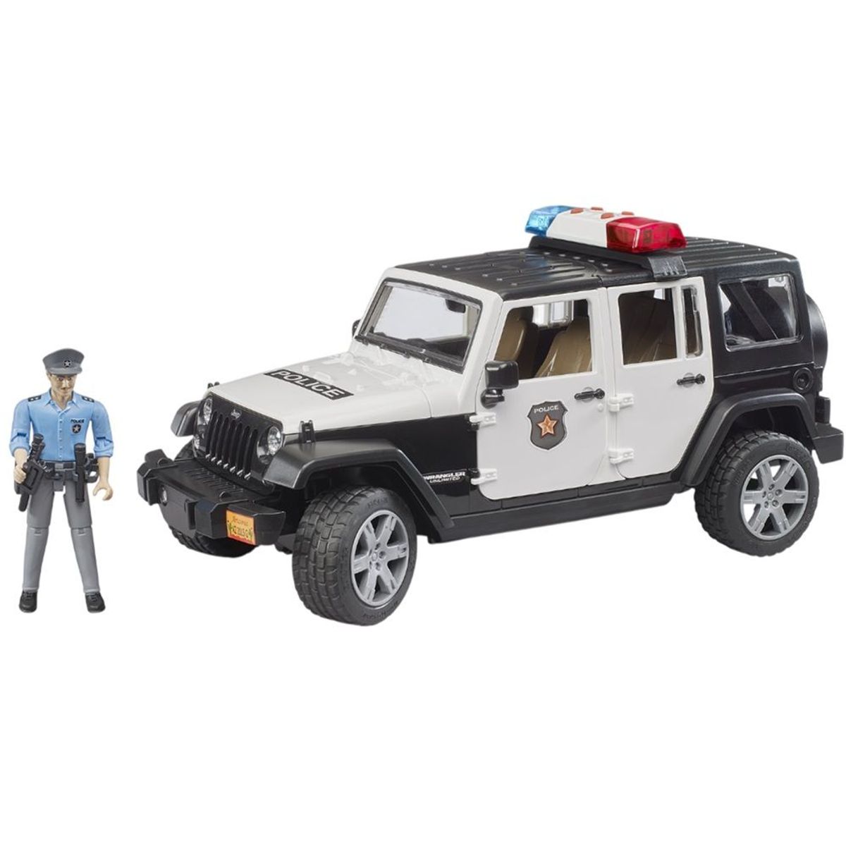 BRUDER - JEEP WRANGLER UNLIMITED POLICIA CON POLICIA 1.16