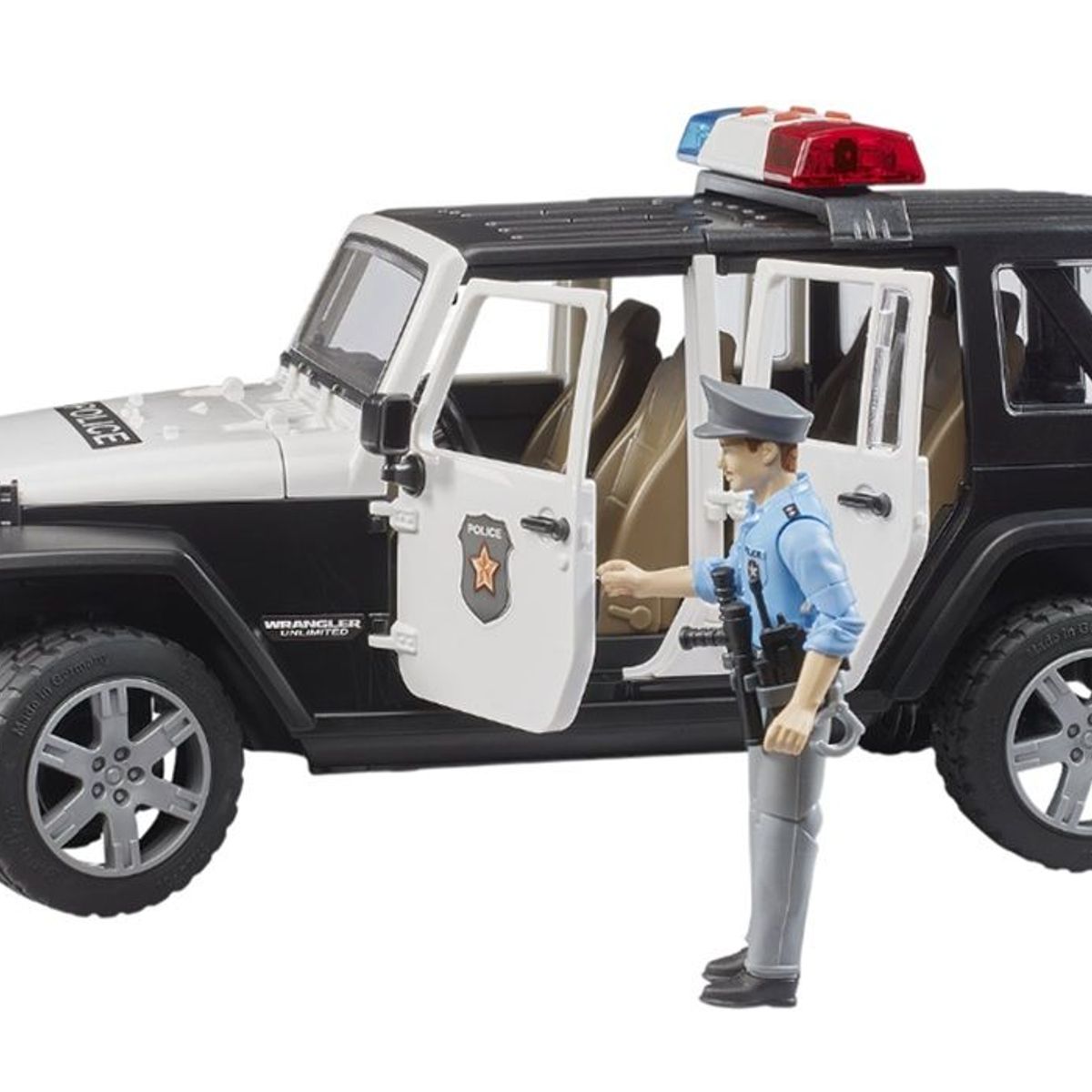 BRUDER - JEEP WRANGLER UNLIMITED POLICIA CON POLICIA 1.16