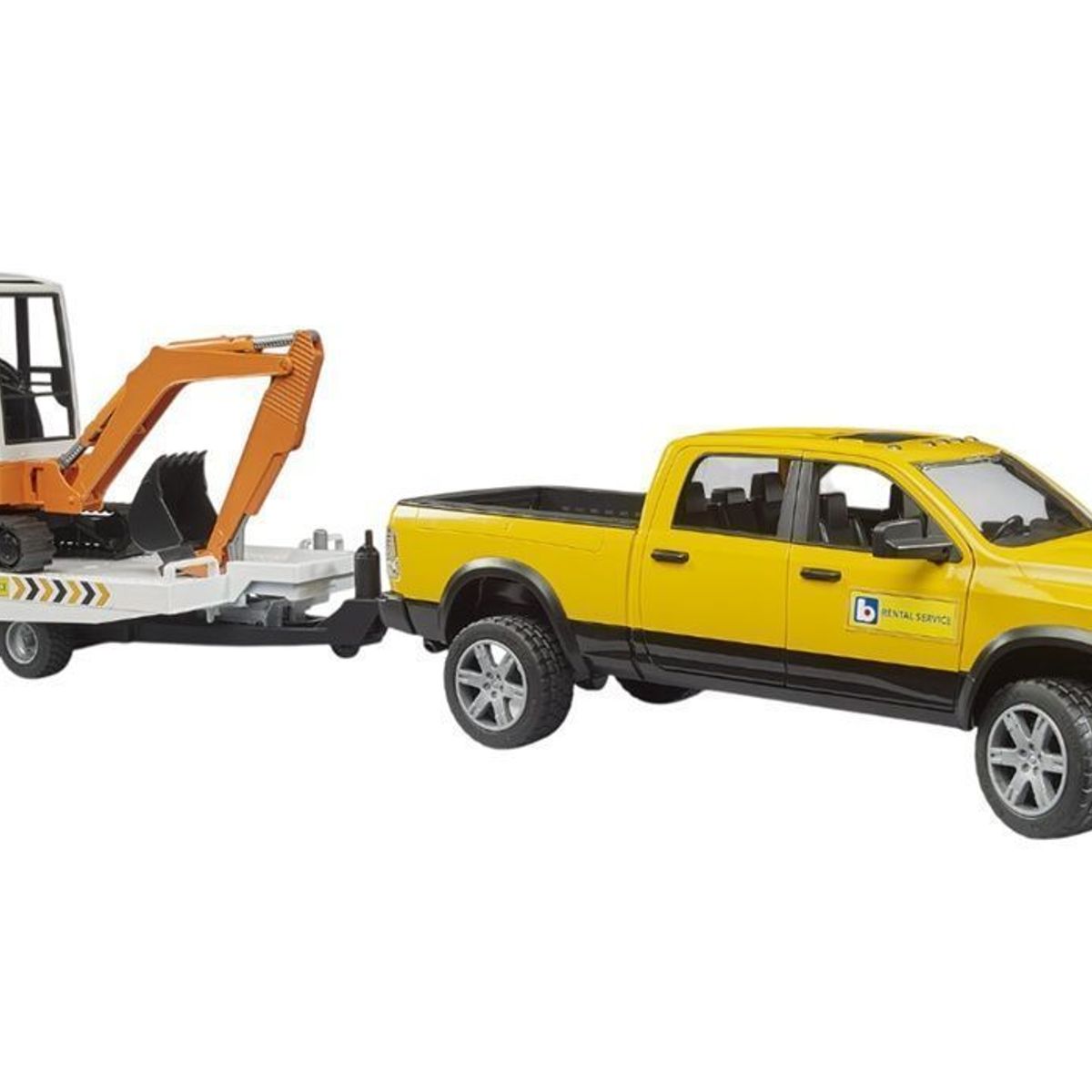 BRUDER - CAMIONETA RAM 2500 CON MINIEXCAVADORA 1.16