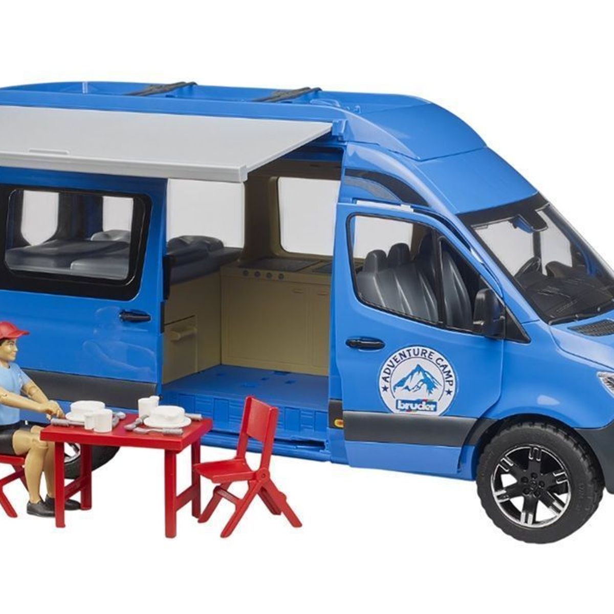BRUDER - FURGON MERCEDES-BENZ SPRINTER CAMPER CON ACCESORIOS 1.16