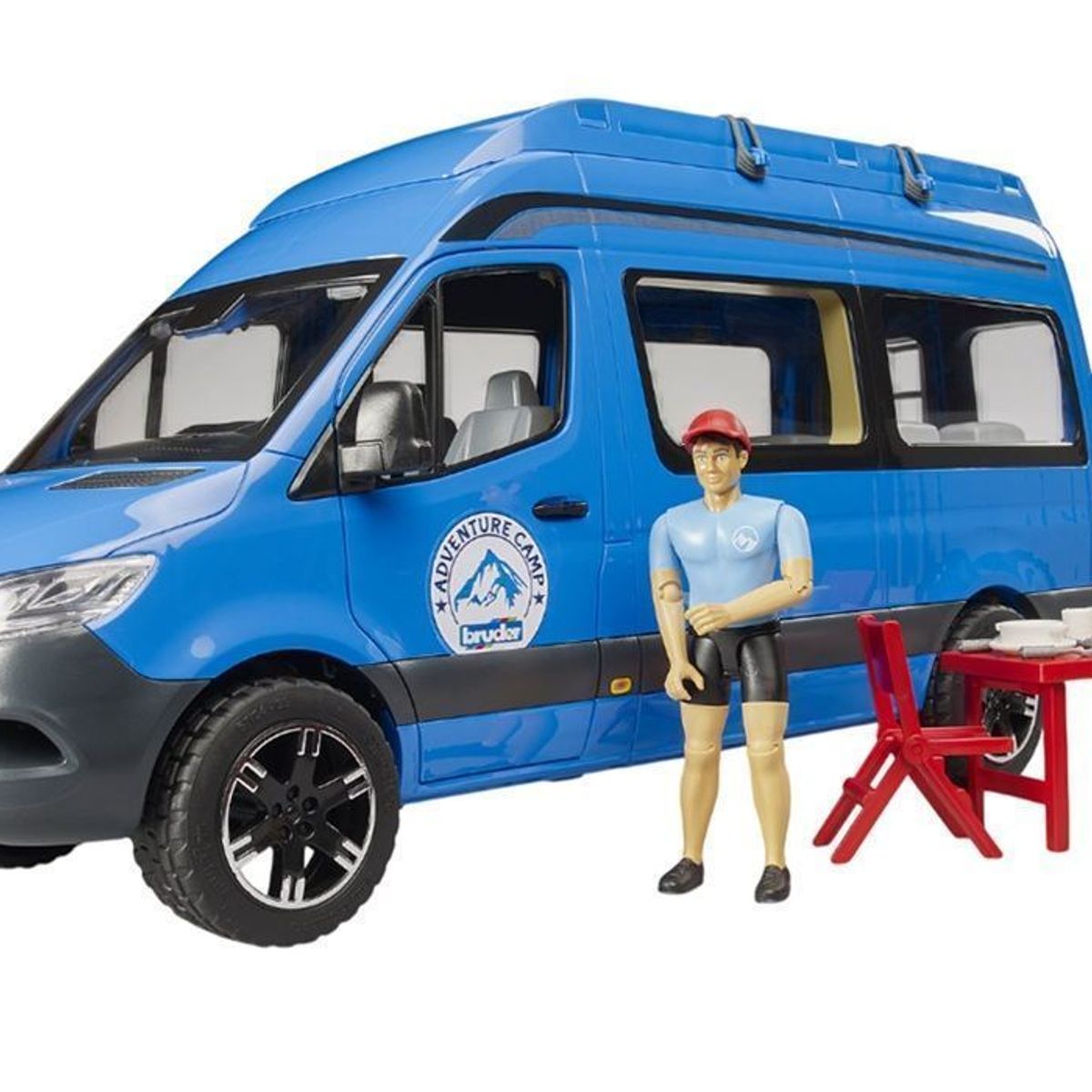 BRUDER - FURGON MERCEDES-BENZ SPRINTER CAMPER CON ACCESORIOS 1.16