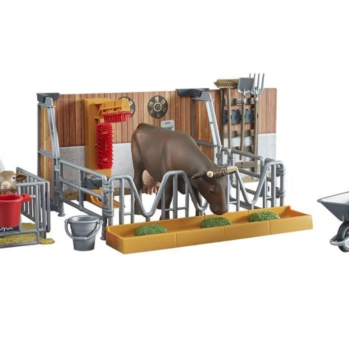 BRUDER - ESTABLO BWORLD COMPLETO CON GRANJERO Y ANIMALES 1.16
