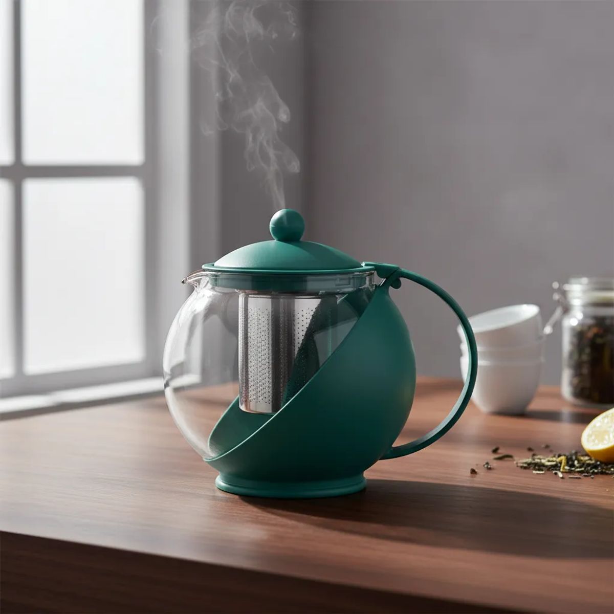GENERICO - Tetera De Vidrio Con Infusor 1250ml Para Cocina