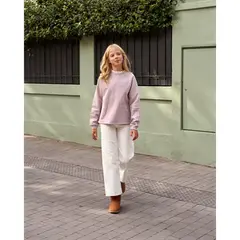 DADATI - Jeans de niña en blanco tipo culotte