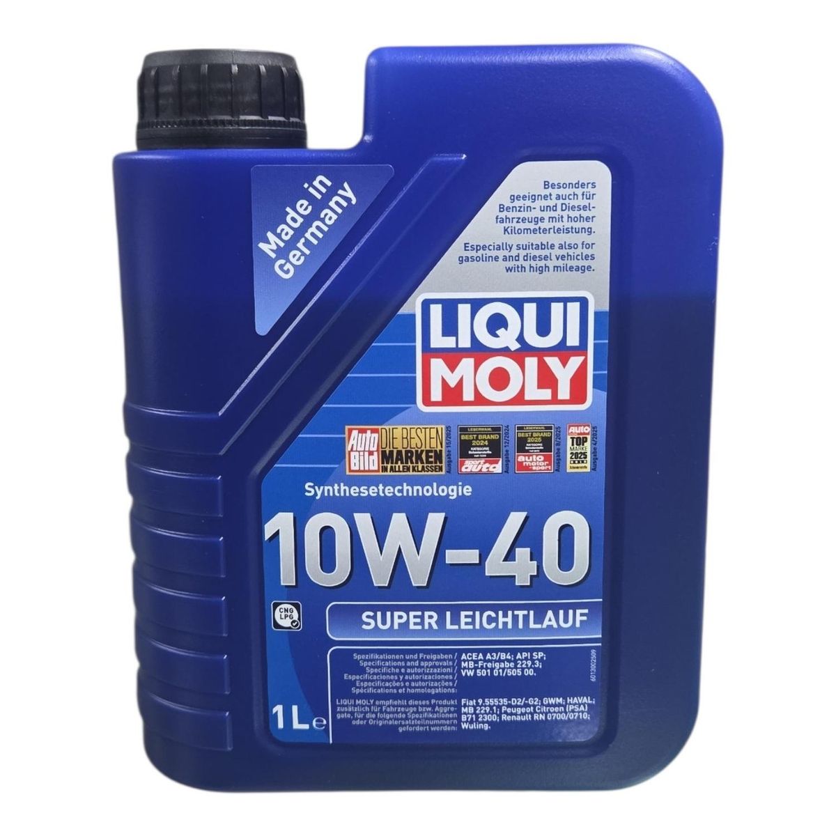 LIQUI MOLY - Aceite de Motor 10W 40 Sintetico Liqui Moly Leichtlauf 1lt