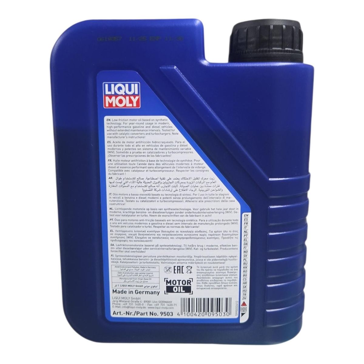LIQUI MOLY - Aceite de Motor 10W 40 Sintetico Liqui Moly Leichtlauf 1lt