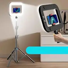 GENERICO - Aro De Luz Rectangular Rgb Portátil Recargable