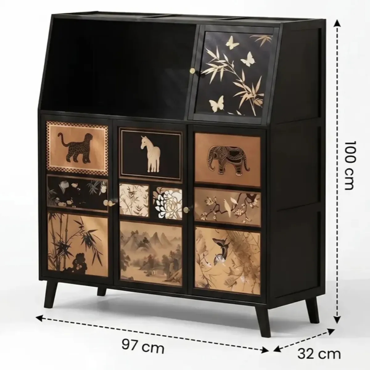 IDEEHOUSE - Aparador Cocina Ideehouse Mueble Aparador Buffet 66x32x100cm