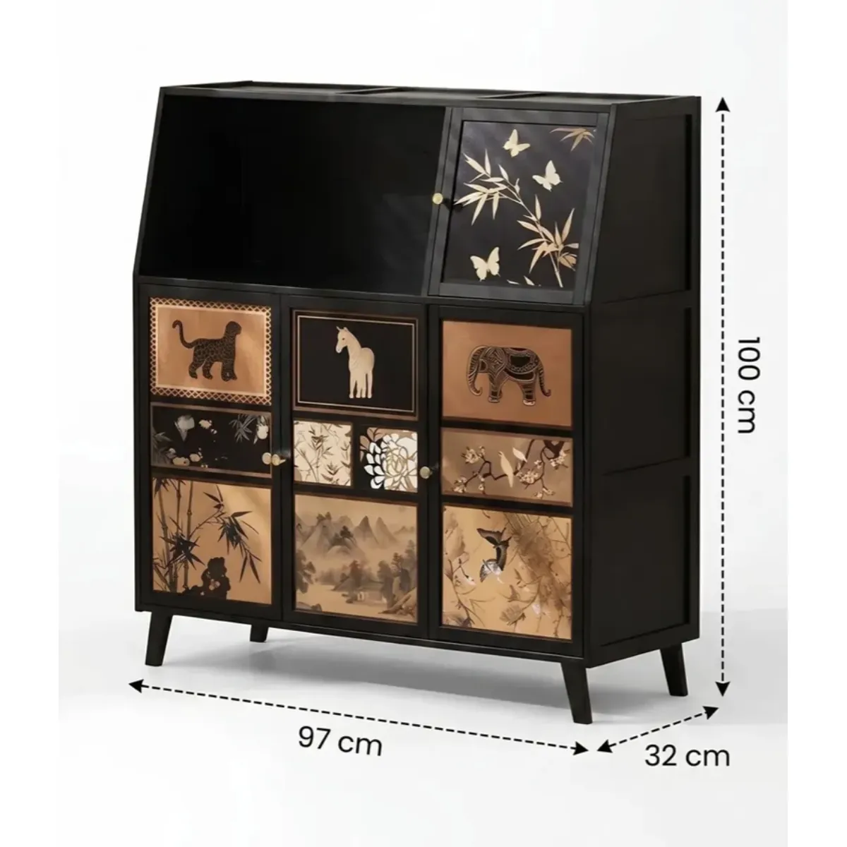IDEEHOUSE - Aparador Cocina Ideehouse Mueble Aparador Buffet 66x32x100cm