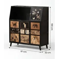 IDEEHOUSE - Aparador Cocina Mueble Aparador Buffet 66x32x100cm