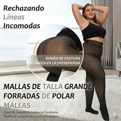 MOVI - MEDIAS PANTY TÉRMICAS PLUS SIZE CON FORRO POLAR